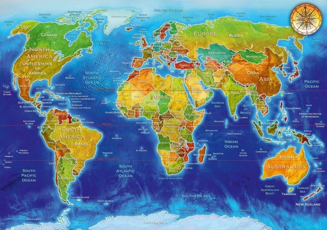 Puzzle Mappa Geopolitica del Mondo 1000 pezzi