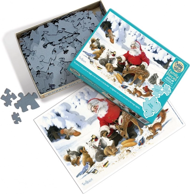 Puzzle famiglia Santa e amici animali