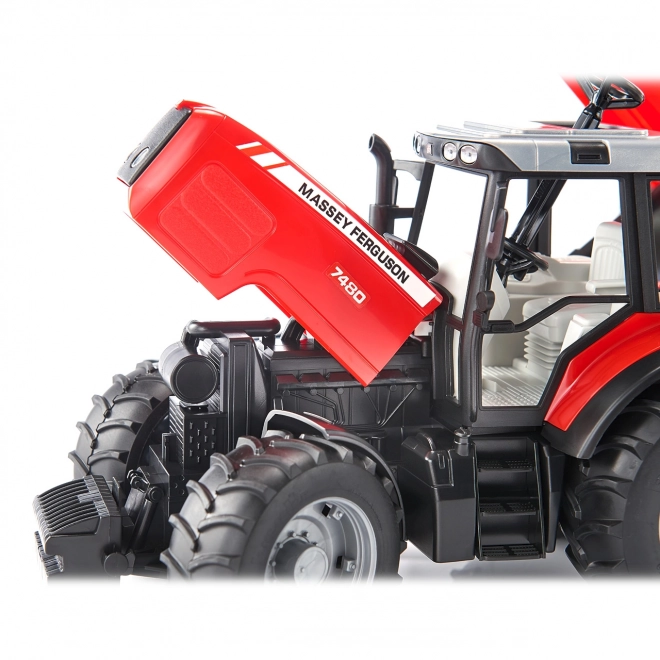 Trattore Bruder Massey Ferguson con rimorchio ribaltabile rosso