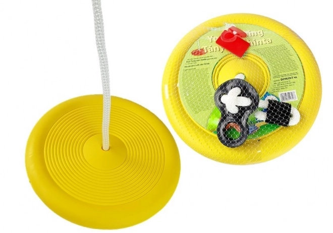 Altalena da giardino per bambini con disco rotondo 423 giallo