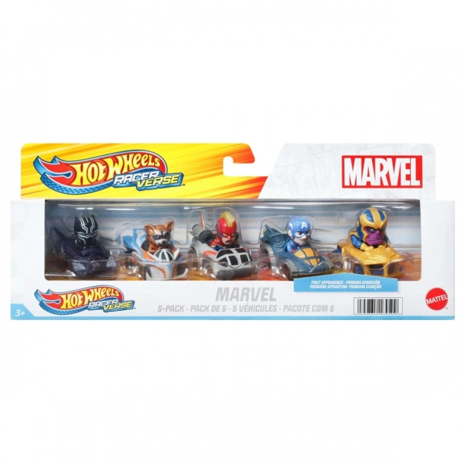 Set 5 Macchinine Racerverse di Hot Wheels Marvel