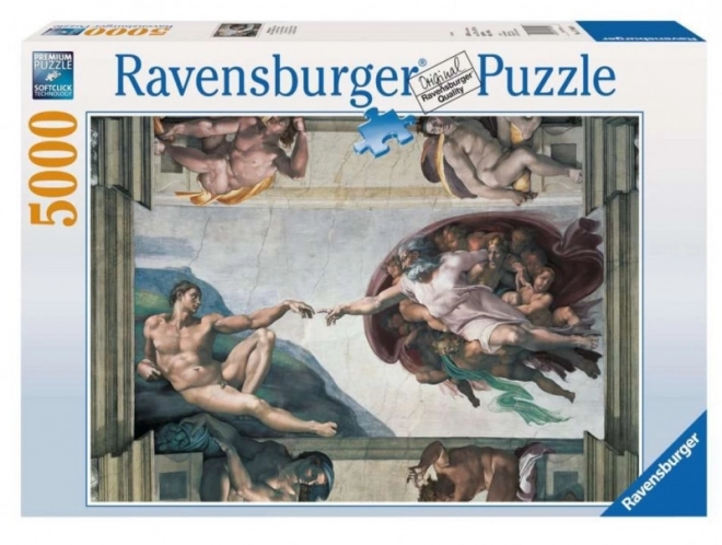 Puzzle Ravensburger: La Creazione di Adamo di Michelangelo