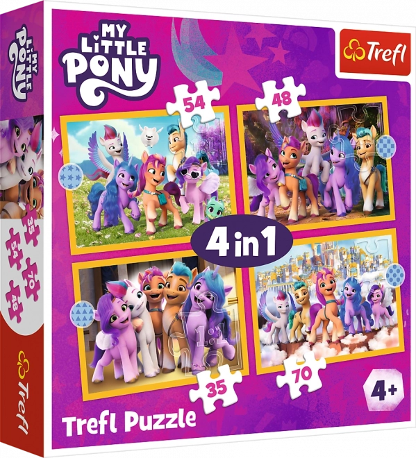 Puzzle 4 in 1 Scopri i Pony