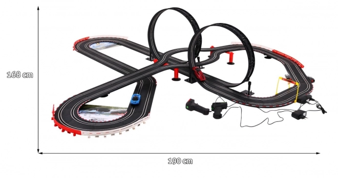 Pista da Corsa per Bambini con Auto 1:43 e Luci