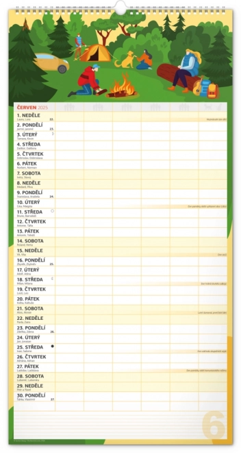 Calendario da Parete Pianificatore Familiare XXL 2025