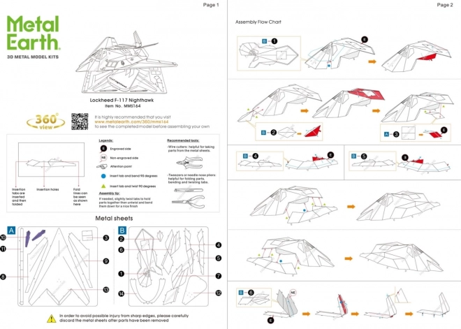 Puzzle 3D Lockheed F-117 Nighthawk