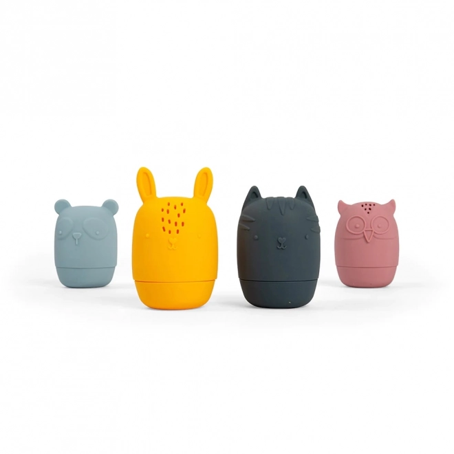 Set di giocattoli da bagno Bigjigs Toys Animali in silicone