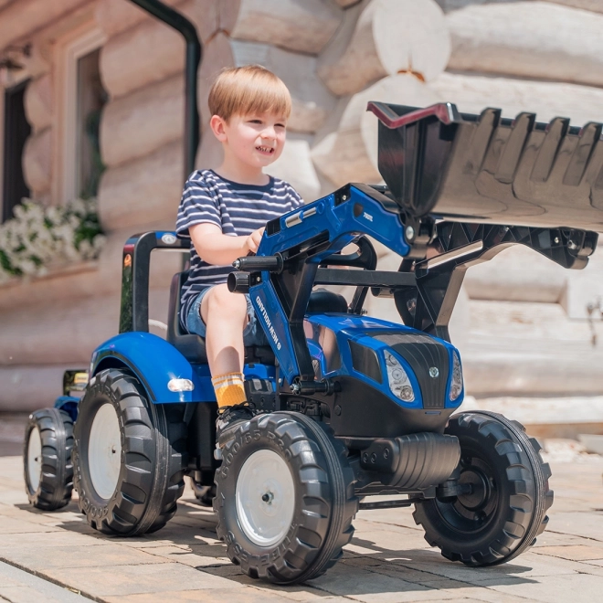 Trattore a Pedali con Rimorchio New Holland per Bambini