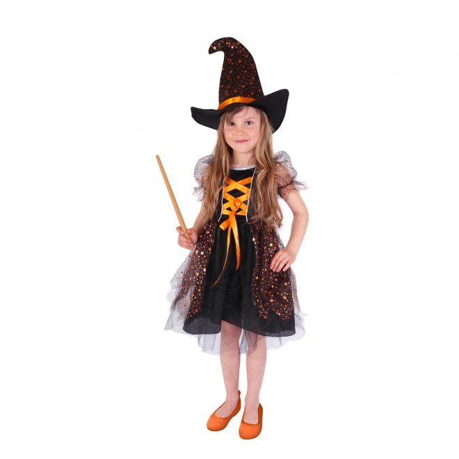 Costume da strega per bambine con stelline