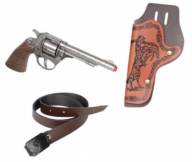 Revolver Cow-boy in Metallo con Fondina e 8 Colpi