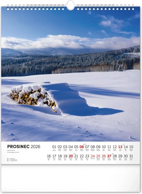 Calendario da parete Šumava 2026