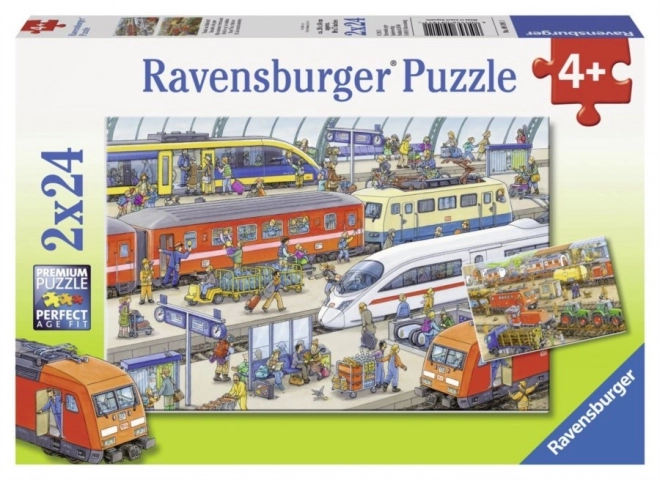 Puzzle Stazione Ferroviaria RAVENSBURGER 2x24 pezzi