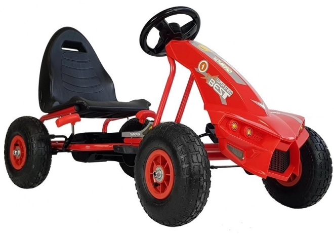 Gokart a pedali rosso per bambini