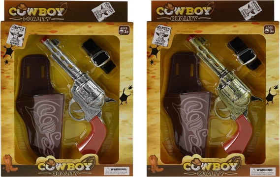 Pistola del cowboy con effetto sonoro e fondina