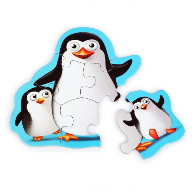 Animali con cuccioli Puzzle 5 in 1