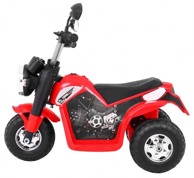 Mini moto a batteria per bambini rosso con suoni e luci LED