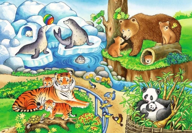 Puzzle 2-in-1 Animali allo Zoo