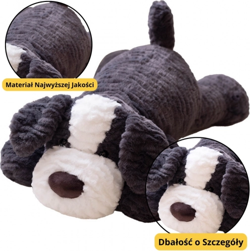 Cane di peluche grigio scuro 30 cm