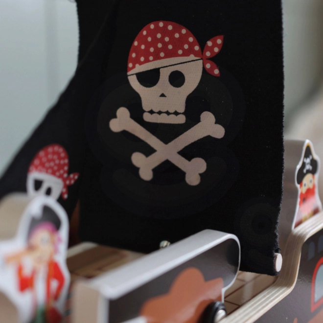 Nave pirata in legno con figurine Tooky Toy