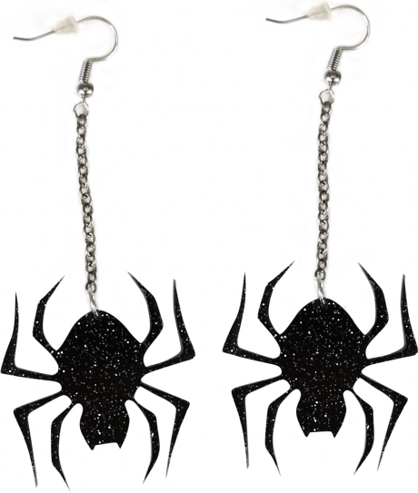 Orecchini pendenti con ragno per Halloween e streghe