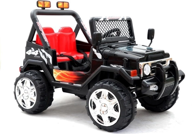 Auto elettrico per bambini Jeep potente nero S618