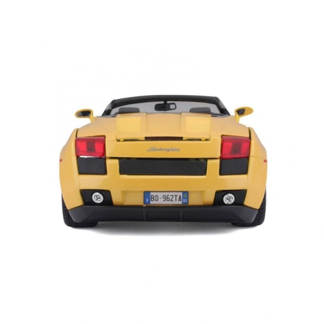 Lamborghini Gallardo Spyder Giocattolo Metallo Giallo Scala 1:18