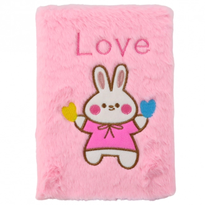 Quaderno di peluche con coniglietto Rosa