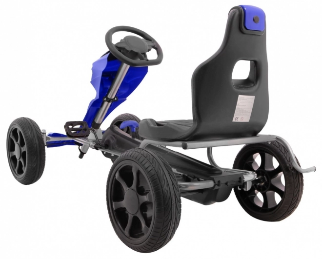Grand Ride kart a pedali per bambini 3+ Blu + Ruote in EVA + Sedile regolabile + Freno a mano