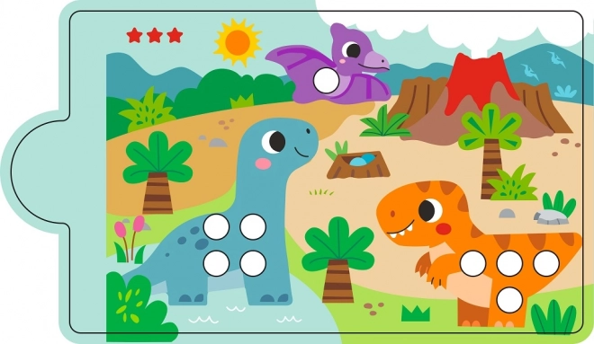Gioco magnetico per il riconoscimento dei colori con dinosauro