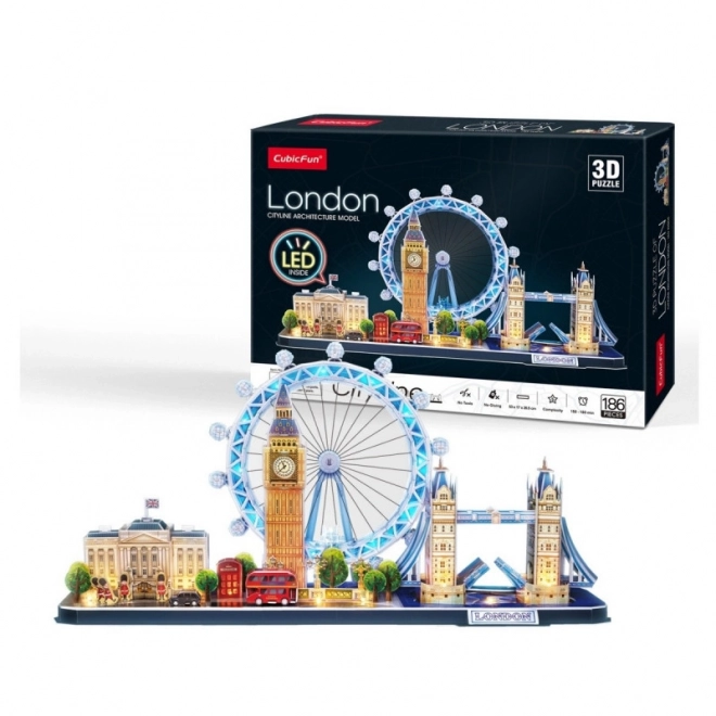 Puzzle 3D Cityline Londra con LED