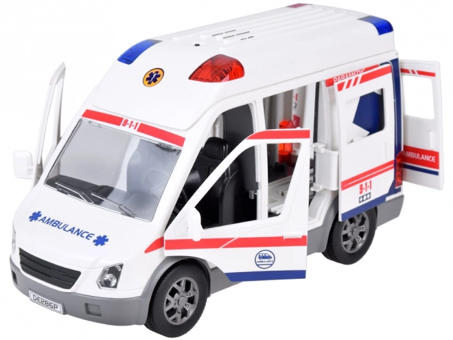 ambulanza interattiva con barella e figurine