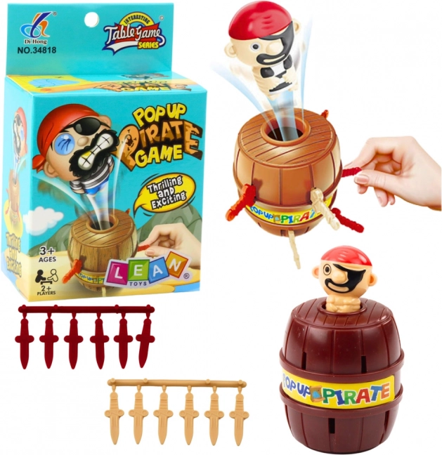 Gioco di abilità familiare Scoppio del set di barili pirata