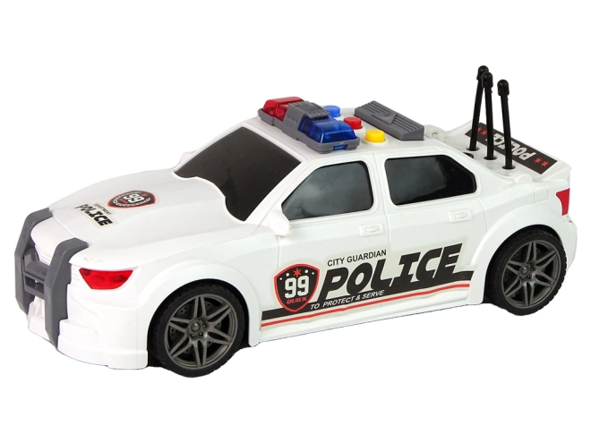 Suono del motore e sirena della polizia
