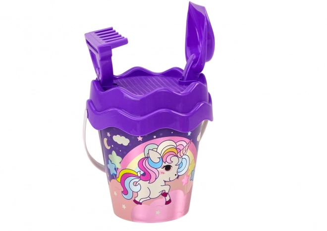 Set Da Spiaggia Con Unicorno Viola