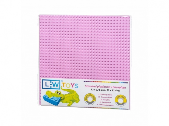 Base rosa 32x32 per costruzioni L-W Toys