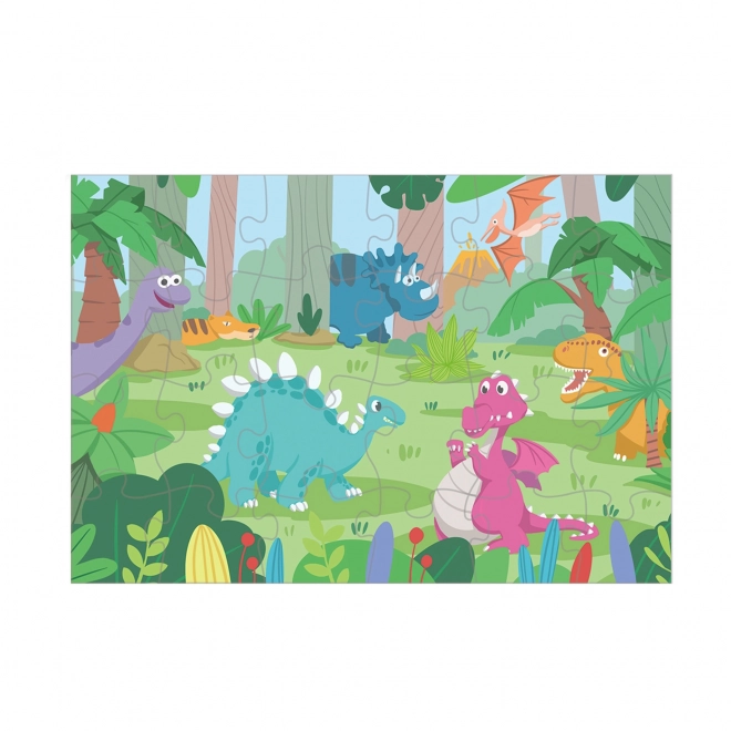 Puzzle dinosauro 24 pezzi 50 x 34 cm