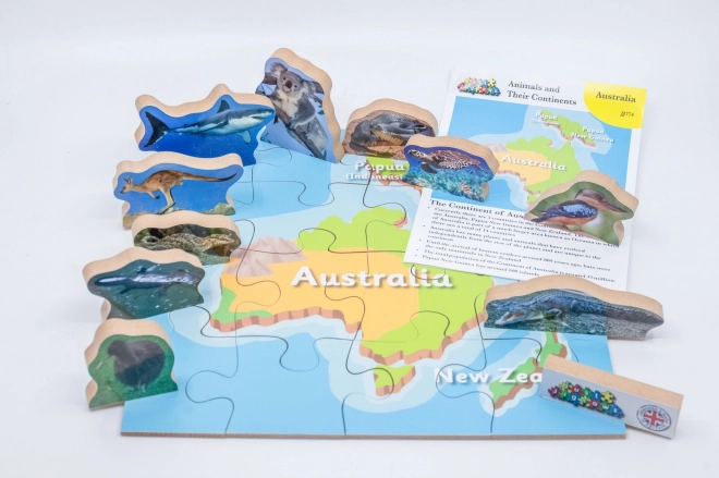 Puzzle in legno Australia e i suoi animali - Just Jigsaws