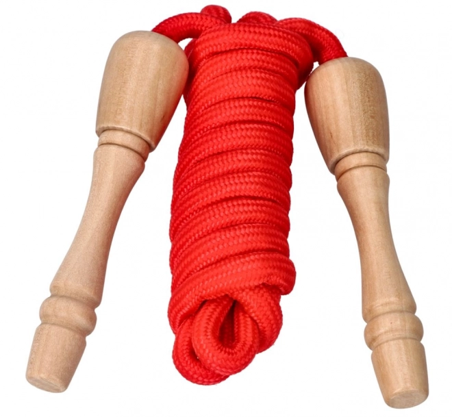 Goki corda per saltare con maniglie in legno 240 cm
