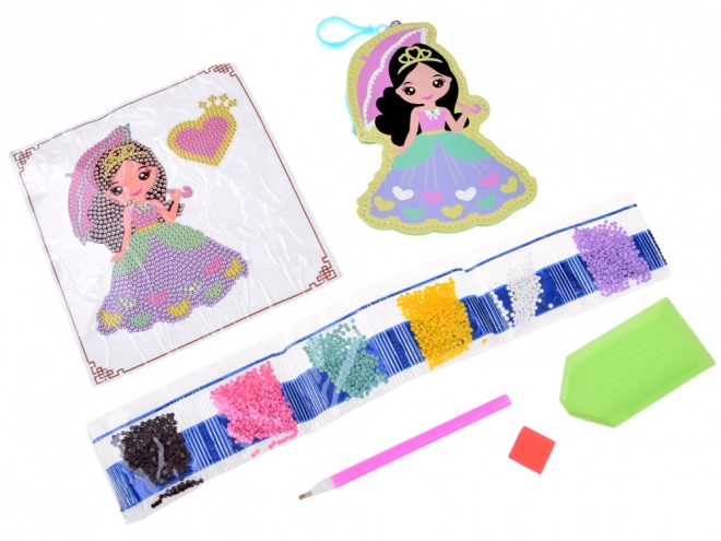 Set creativo con adesivi diamantati Principessa
