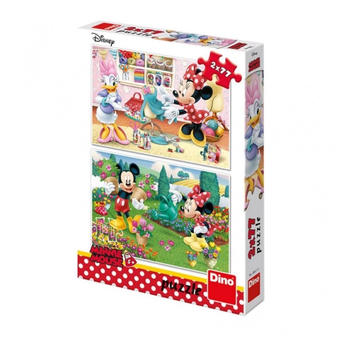 Puzzle laboriosa Minnie 2x77 pezzi