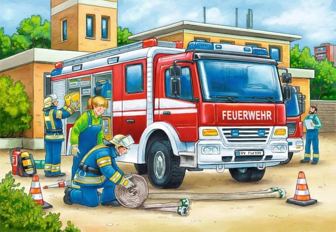 Puzzle Polizia e Vigili del Fuoco 2x12 Pezzi