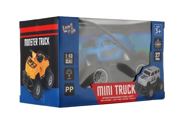 Mini camioncino RC con luci 12cm blu