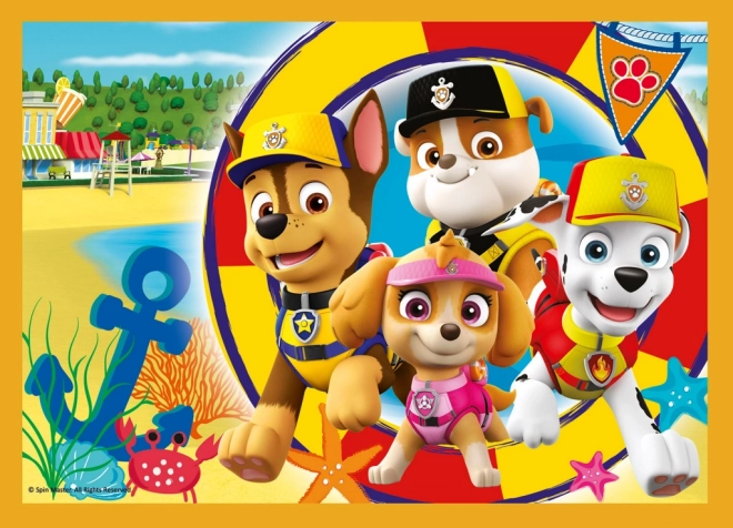 Vacanze Paw Patrol puzzle 4 in 1