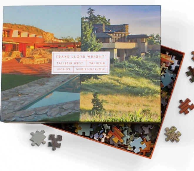 Puzzle Double Face Frank Lloyd Wright: Taliesin e Taliesin West 500 Pezzi