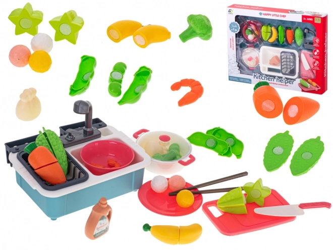 Set Giocattolo: Lavello Cucina con Accessori per Bambini