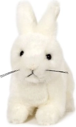 Coniglio di peluche bianco 15 cm