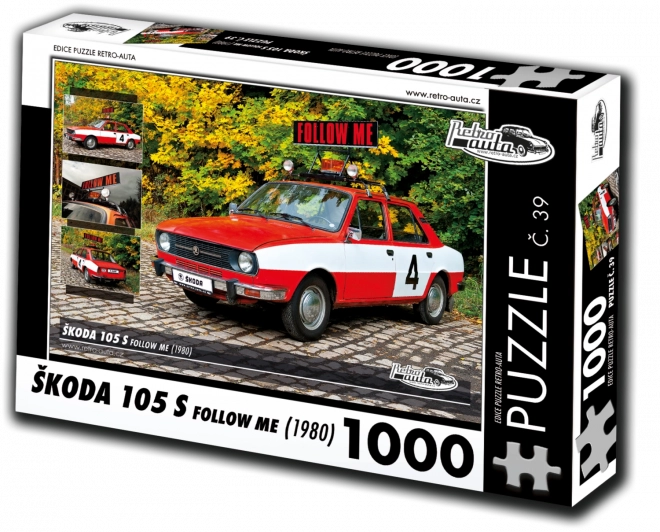 Puzzle Retro-Auta Škoda 105 S Follow Me 1000 pezzi