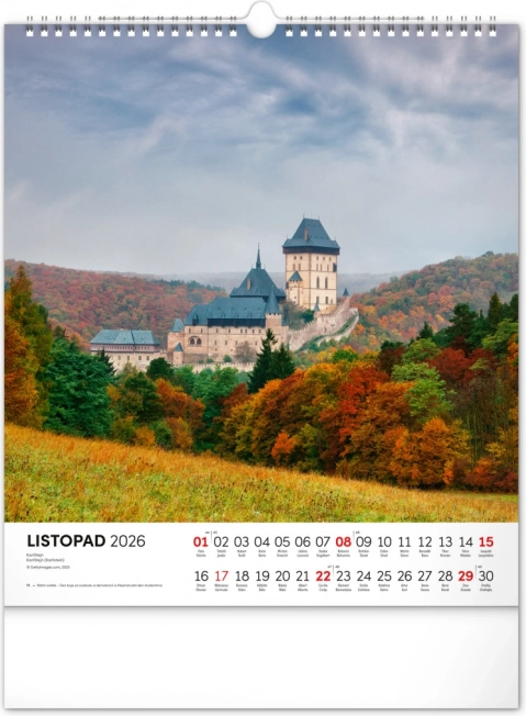 Calendario da parete Repubblica Ceca 2026