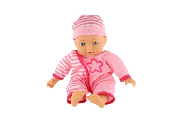 Bambola neonato 30 cm corpo morbido rosa