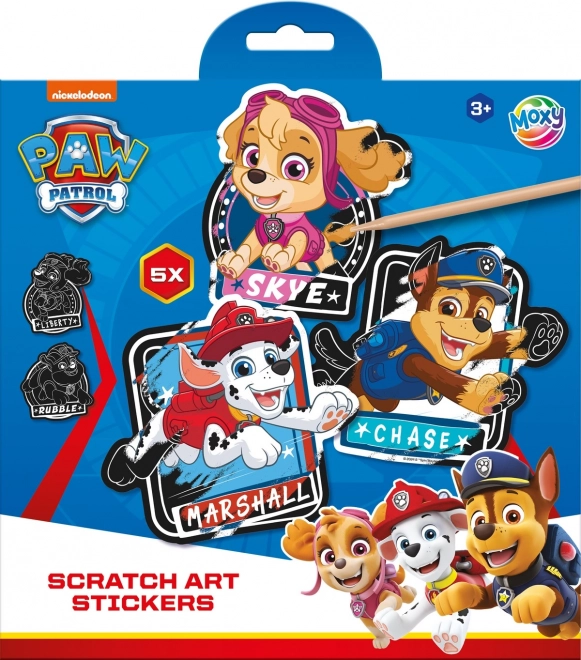 Set creativo adesivi da grattare Paw Patrol